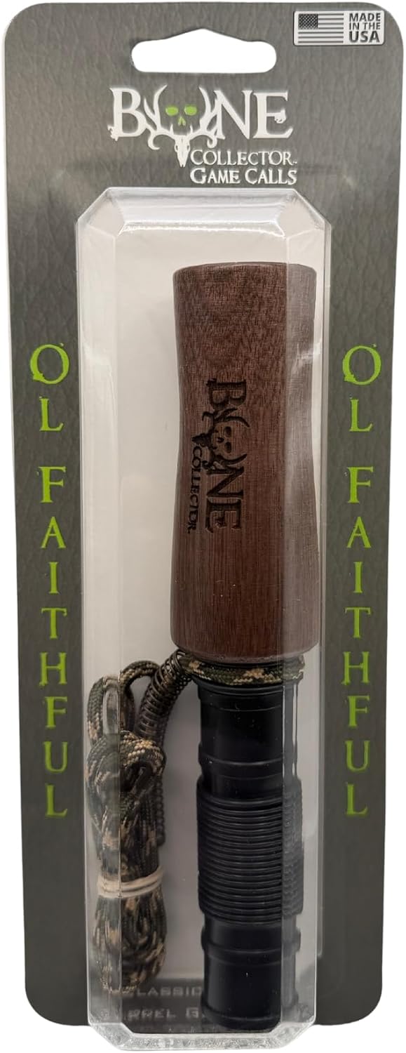 Game Calls Ol' Faithful Grunt Call - Reliable Dominant Buck Vocalization with Extendable Tube and Walnut Barrel