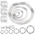 Wave Washer Assortment Kit, 240pcs Wave Spring Washer M3-M25, 304 SS