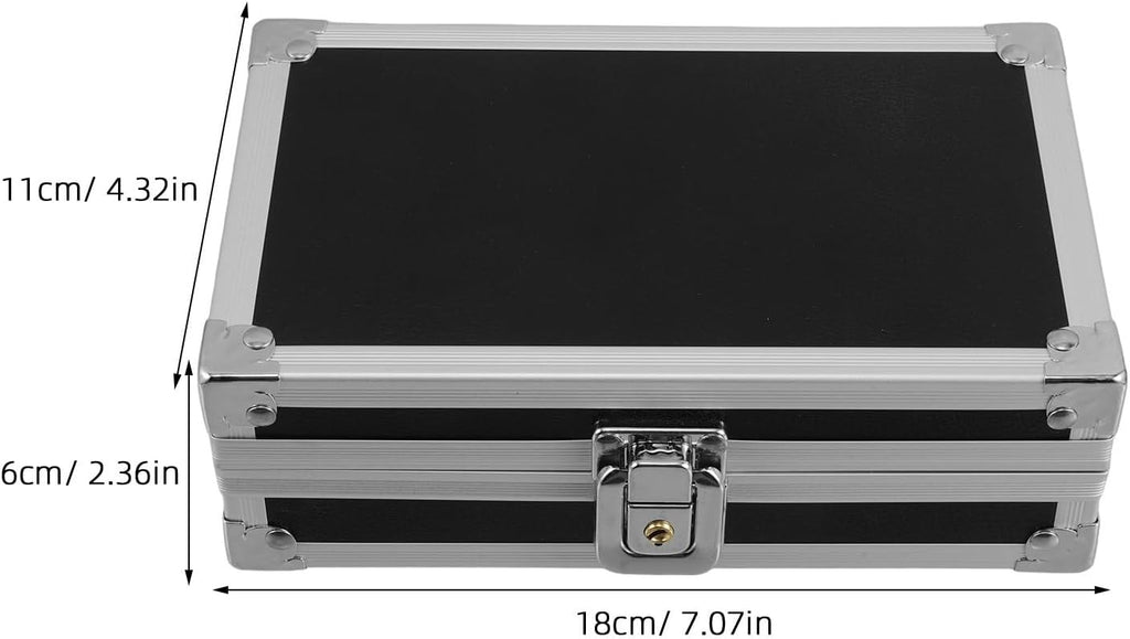 7-inch Aluminum Alloy Protective Case with Foam Insert Lockable Briefcase