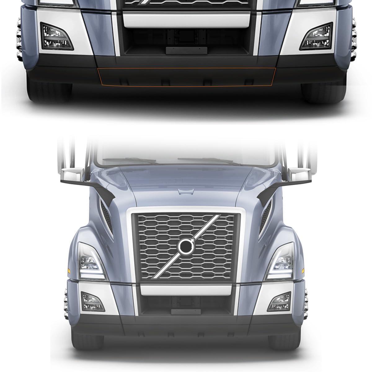 Bumper AIR DEFLECT for 2018+ Volvo VNL Semi Truck