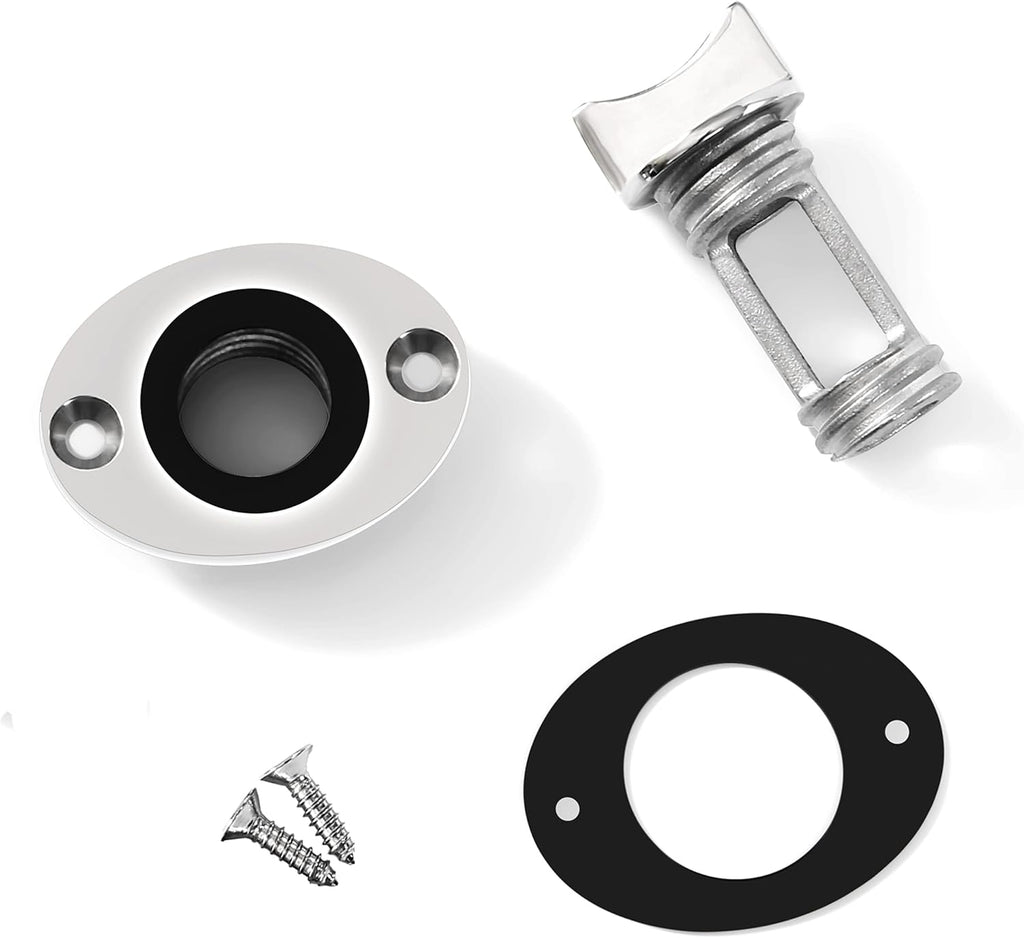Oval Garboard Drain Plug,Marine 316 Stainless Steel Drain Plug Fits 1" Hole