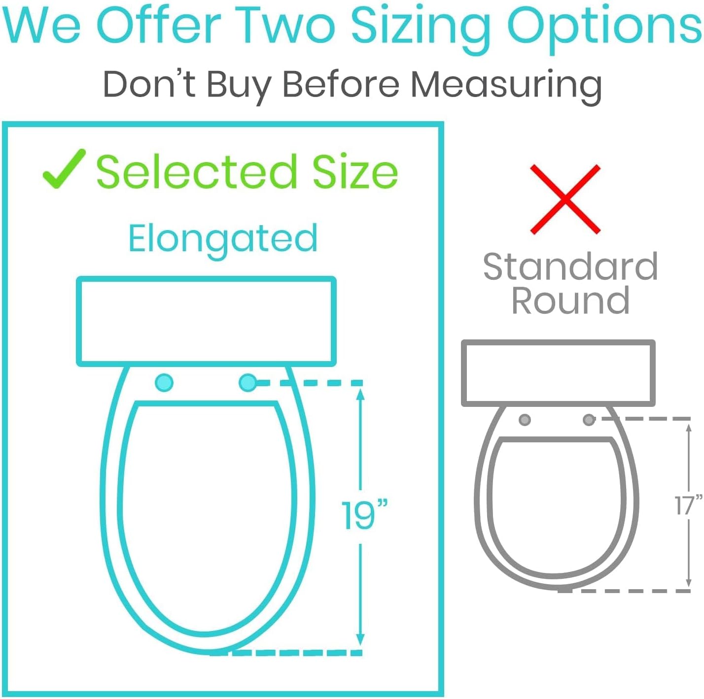 Raised Toilet Seat Riser for Seniors (with Handles) - Handicap Rail Grab Bar Seat for Over Toilet - Elevated Safety