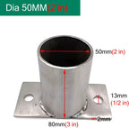 Post Anchors for Ground - Round Base Flange for Fence & Light Posts - Heavy-Duty Concrete Mounting Solution