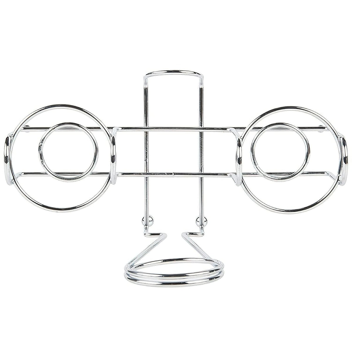 G.E.T. 4-22735 Chrome Metal Two Compartment Condiment Caddy Metal Table Caddies Collection