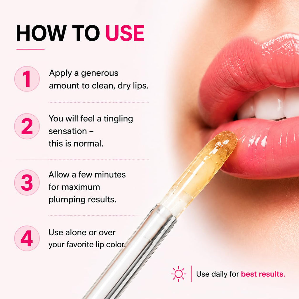 Spicy Lip Plumper, Hydrating Lip Volumizer Serum & Gloss