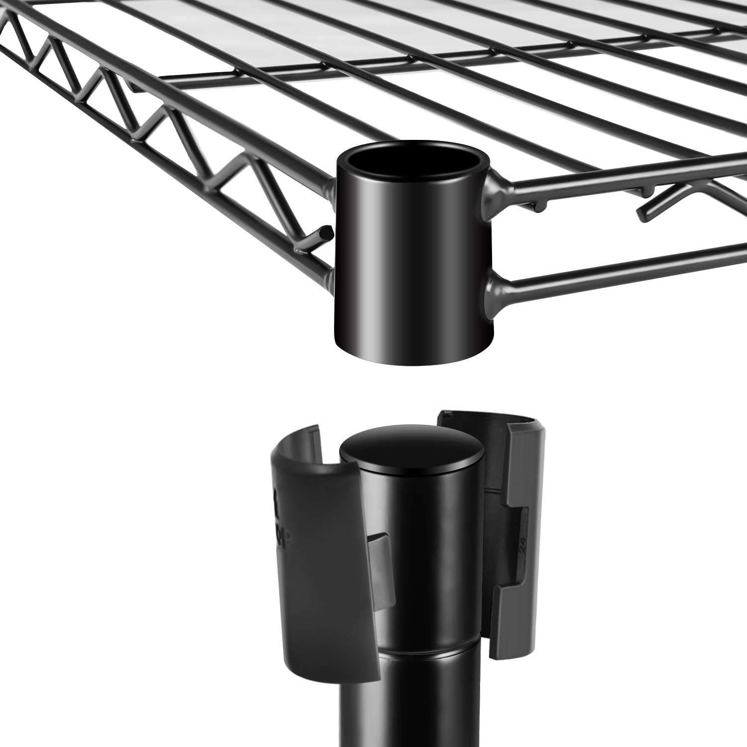 Heavy Duty 5-Shelf Storage Shelving Unit, 1250lbs Loading Capacity, 29.92" D x 13.98" W x 61.09" H, Black