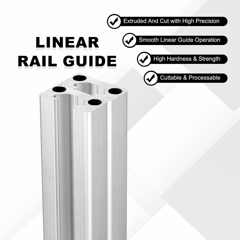 uxcell 2Pcs 250mm 1020 Aluminum Extrusion Profile, Anodized Linear Rail