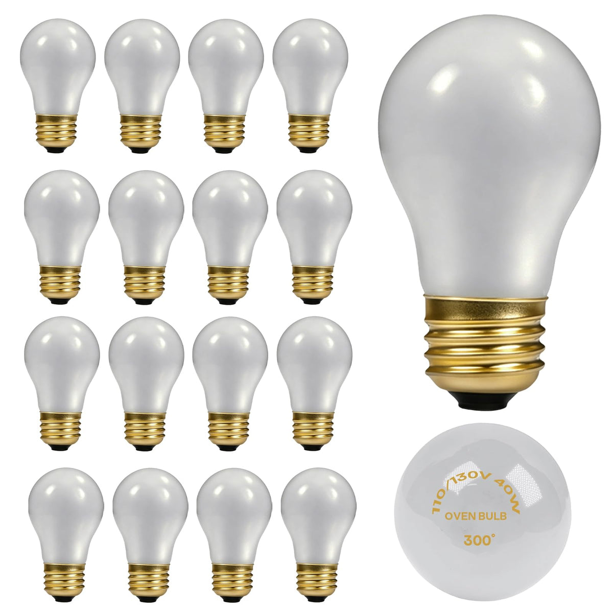 16-Pack 40W Heat Lamp Bulb, Shatterproof, Compatible With Hatco 02.30.265