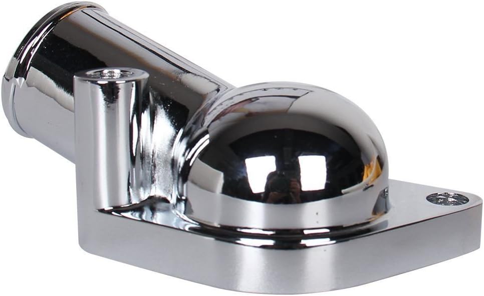 CarBole 21 Degree Chrome Water Neck Thermostat Housing Fit For Chevy V8 5.7L 350 454 Small Big Block