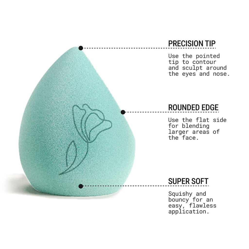 Microfiber Makeup Sponge, Dual Layer Technology for Full Coverage Flawless Makeup Blender for Foundation, Powder and