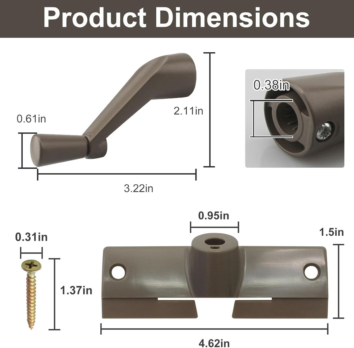 Casement Window Operator Cover & Handle for Andersen