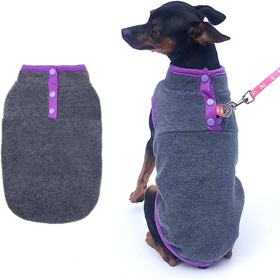 Dog Fleece Sweater, Soft Dog Vest Apparel Sleeveless Puppy Winter Cold Weather Clothes Doggie Jacket Pullover for