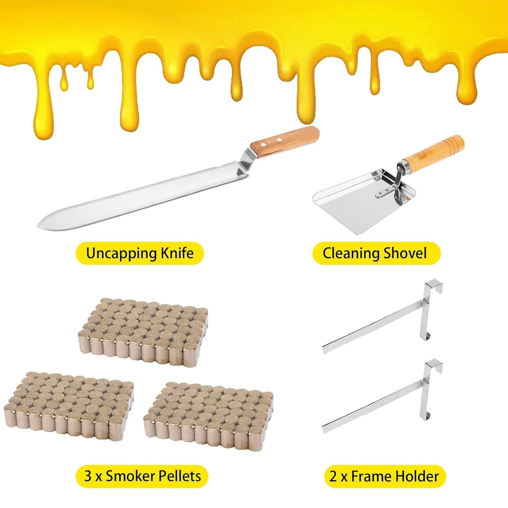 Beekeeping Supplies, 30Pcs Bee Keeping Starter Kit with Bee Suit, Bee Keeping Supplies-All Beekeeping Tools, Bee