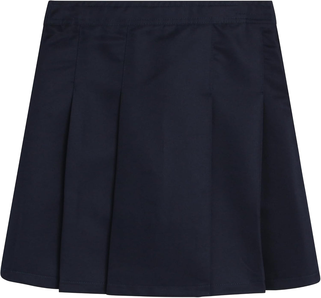 Girls Uniform Skort 2 Pack Twill School Uniform Scooter Skirt | Soft Breathable Weave, Hidden Shorts and Elastic