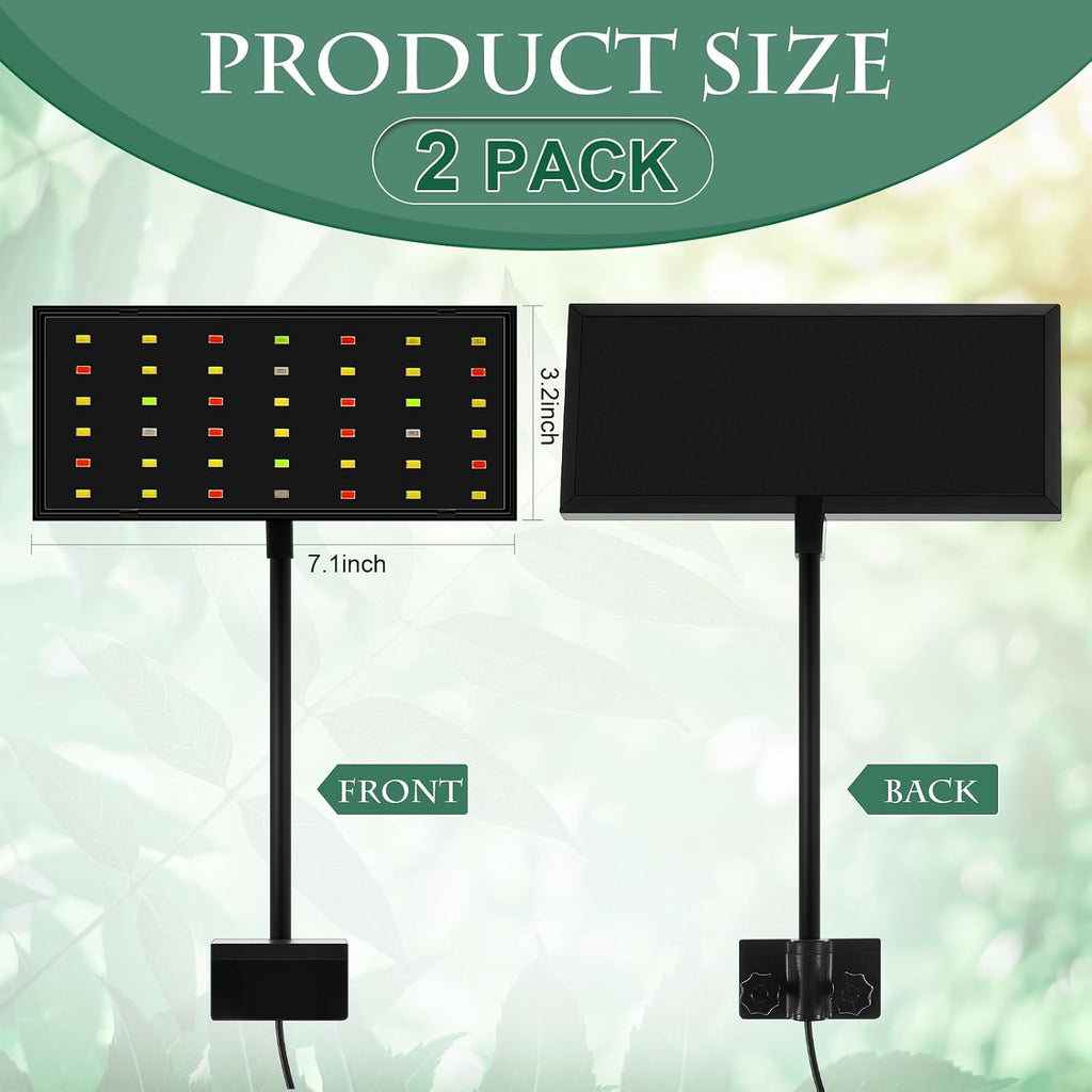 2 Pack Clip-on LED Aquarium Light for Plants, Full Spectrum