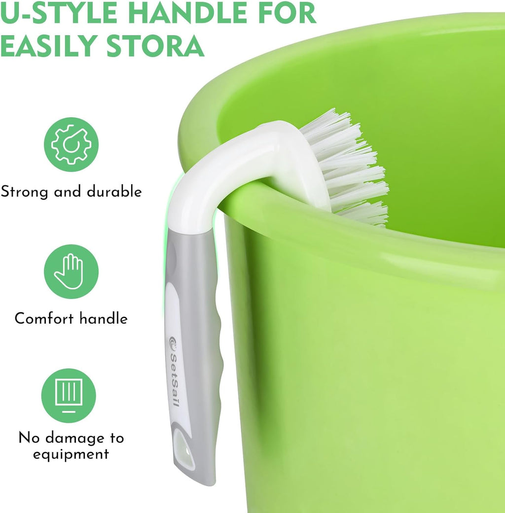 Scrub Brush, Heavy-Duty Scrub Brushes for Cleaning with Stiff Bristles Cleaning Brush for Shower, Bathroom, Carpet