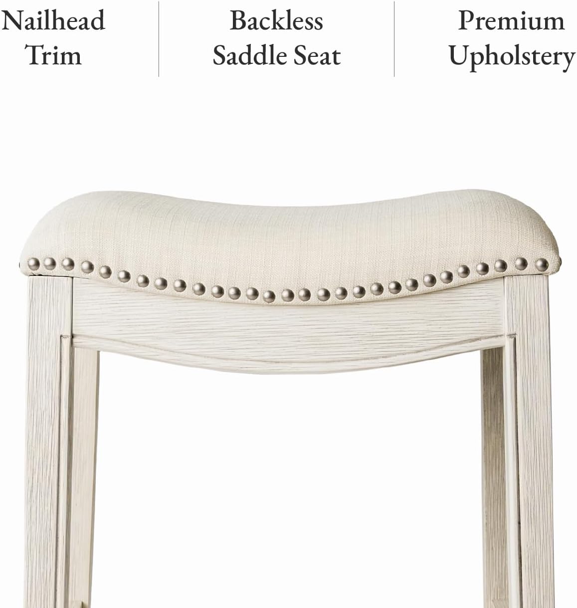 Adrien Backless Counter Stool, Cream, 26"