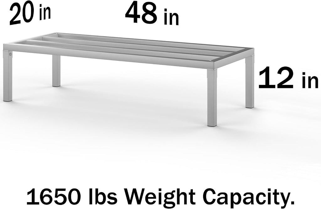 48" x 20" | 12" Off The Floor Aluminum Dunnage Rack | 1200 Lbs Capacity