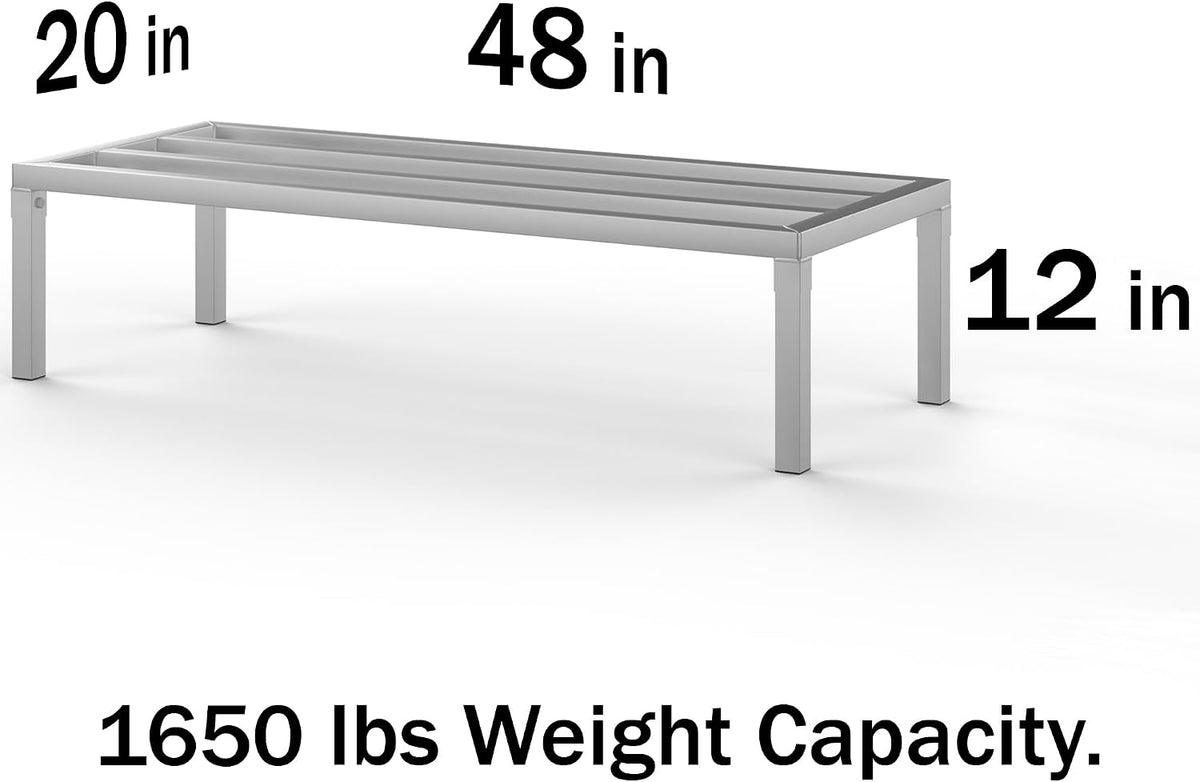 48" x 20" | 12" Off The Floor Aluminum Dunnage Rack | 1200 Lbs Capacity
