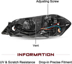JSBOYAT Headlight Assembly Fit for 2006-2013 Chevy Impala