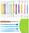 Air Dry Clay Sculpting Tools, Modeling Shaping Embossing for Kids and Adults,Polymer Clay Tools,Pottery Tools Kit 19Pcs