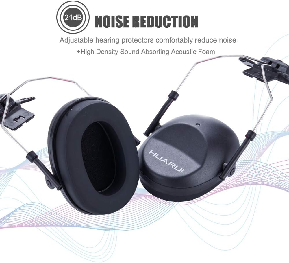 Noise Cancelling Helmet Attachable Ear Muffs Blocking Sound Reduction Ear Protection for Construction Site,Adaptors