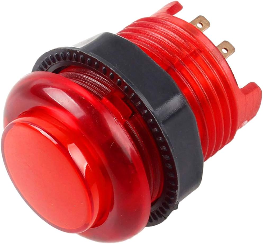 5X 30mm Arcade LED Lights Push Button Built-in Switch 5V Illuminated Buttons for Arcade Machine Games DIY Kit Parts