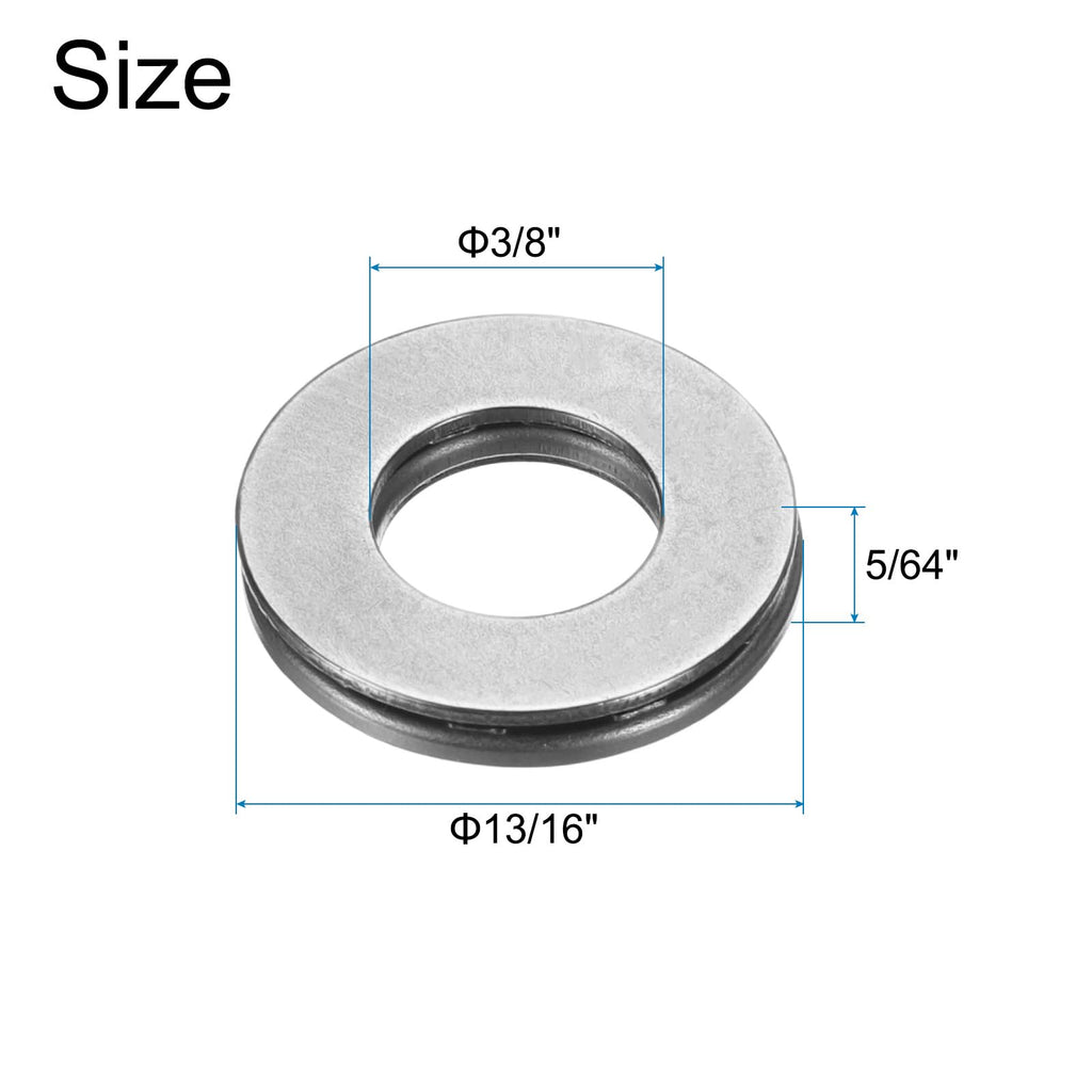 uxcell 8Sets TC613+2TRA Thrust Needle Roller Bearing 3/8 x 13/16 x 5/64