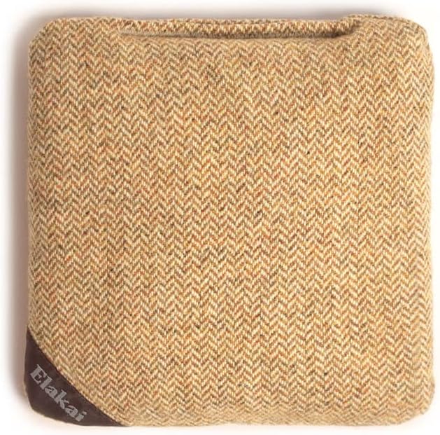Cornhole Bags All Weather Single Sided Herringbone Regulation Size and Weight Set of 4 Size 6 in x 6 in
