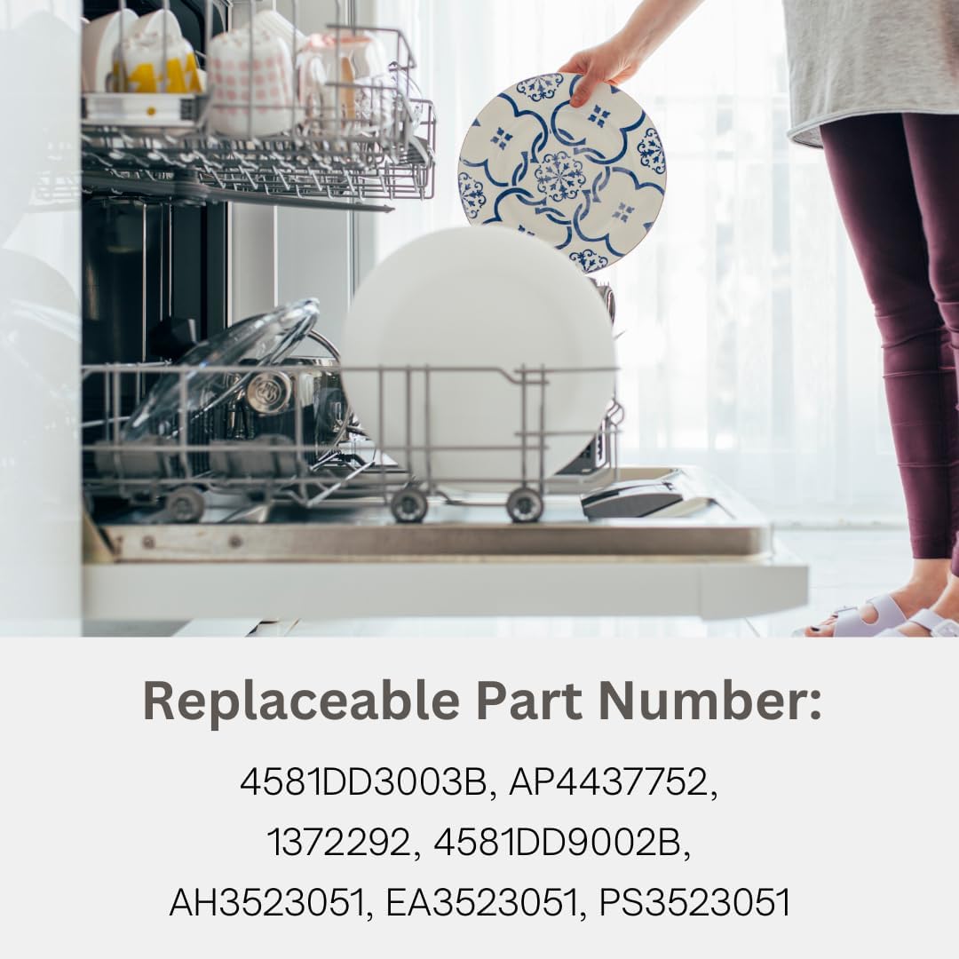 Dishwasher Lower Rack Wheels for LG Replacement Parts, 4 Pcs Dishrack Roller Compatible with LG Dishwasher Replaces 4581DD3003B/C 4581DD9002B 1372292 AP4437752 EA3523051 AH3523051 PS3523051
