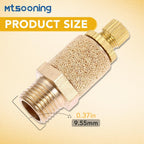 10PCS Pneumatic Exhaust Muffler,1/8" Adjustable Brass Flow Control Silencer