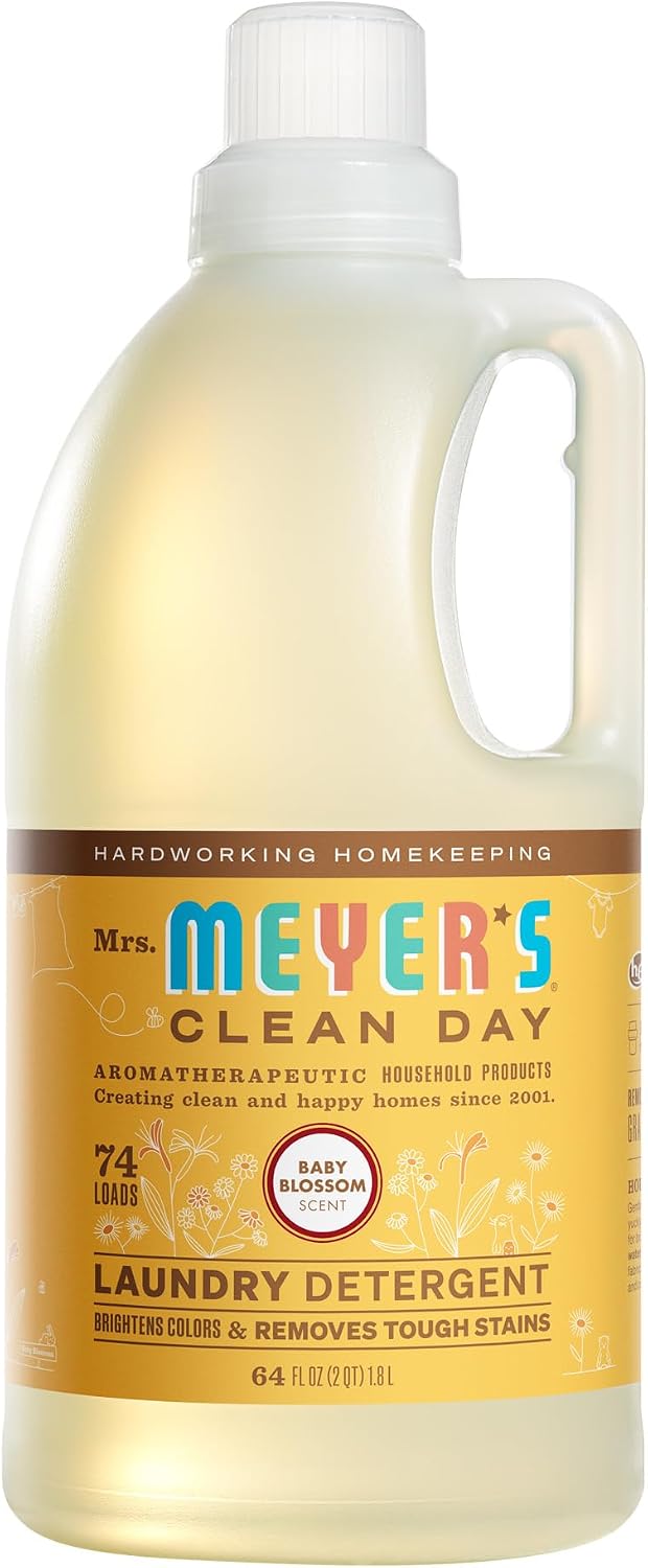 CLEAN DAY Baby Laundry Detergent Liquid, Baby Blossom, 64 oz