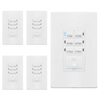 ENERLITES 4-Hour Neutral Countdown Wall Switch Timer Indoor, 5 Pack