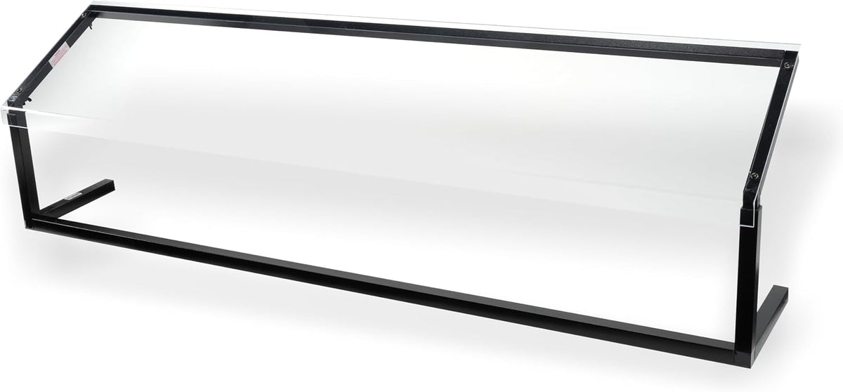 Buffet Bar Adjustable Sneeze Guard for Catering, Buffets, Restaurants, Plastic, 73.25 Inches, Black