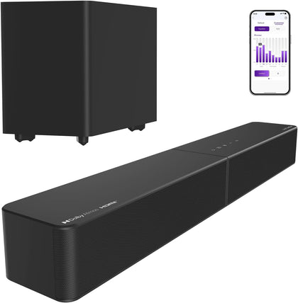 2.1 Sound Bar for TV with Dolby Atmos and Wireless Subwoofer | Bluetooth 6.0, 240W Peak, HDMI eARC, Clear Dialogue