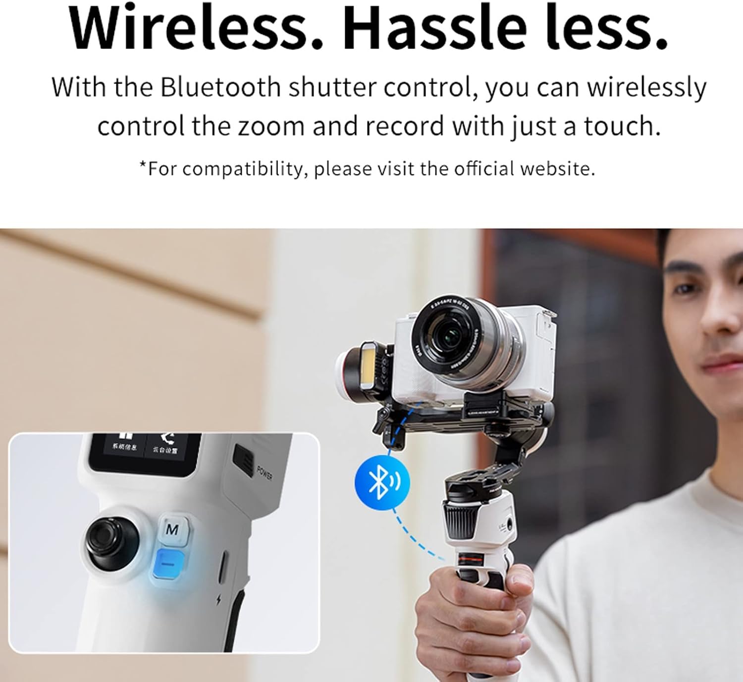 Crane M3S Combo Gimbal Stabilizer for Smartphone Mirrorless DSLR Camera Action Camera,3-Axis Gimbal for iPhone Gopro