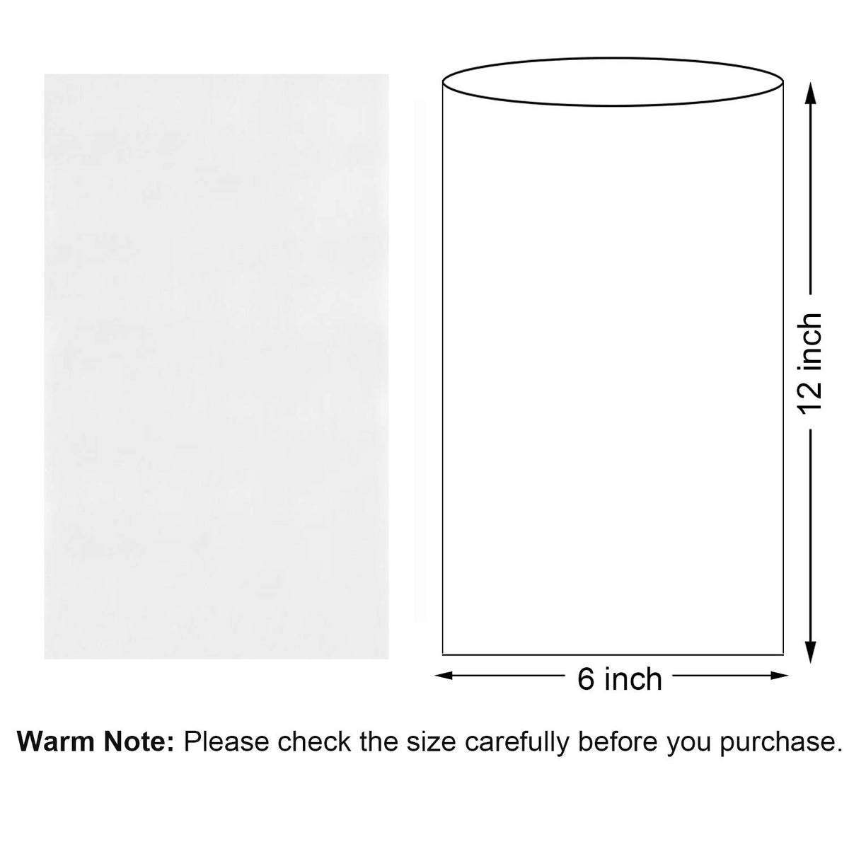 Shrink Wrap Bags 6x12 Inches 100 Pcs