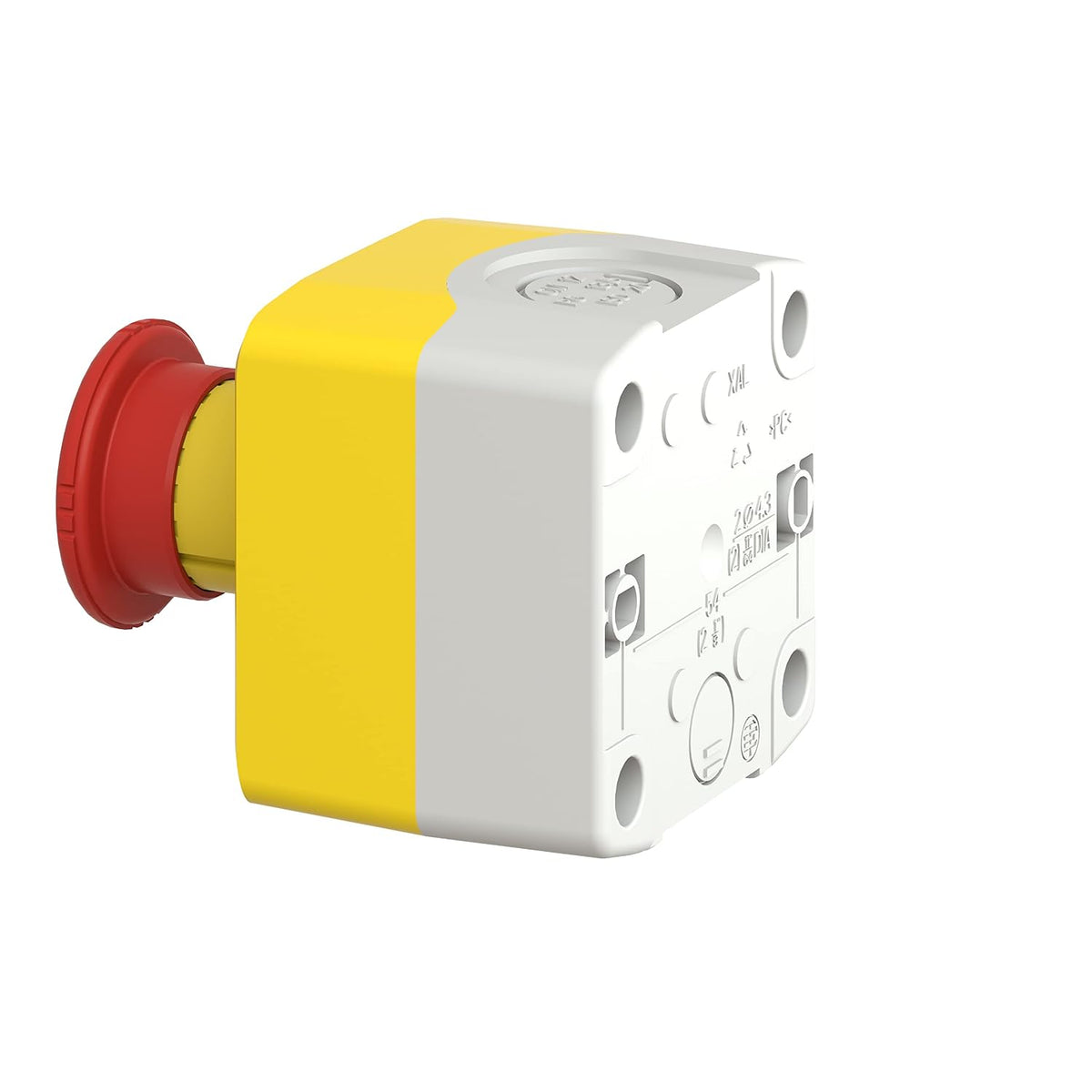 Schneider Electric Yellow Station - 1 red Mushroom Head pushbutton Ø40 Turn to Release 1NO+1NC