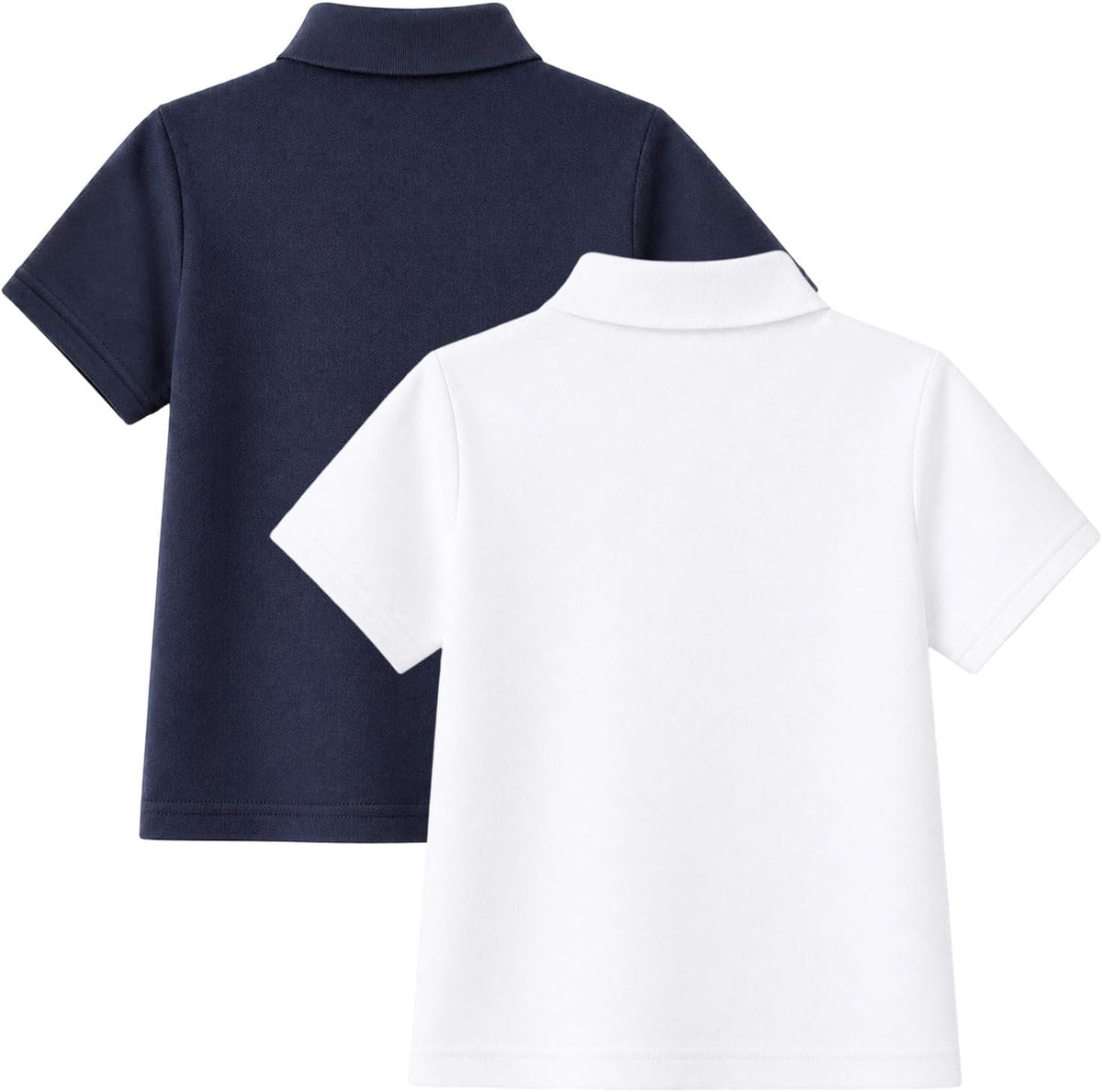 Boys Polo Shirts School Uniform Cotton Blend Collared Tops Kids | Soft cotton blend fabric, breathable and durable