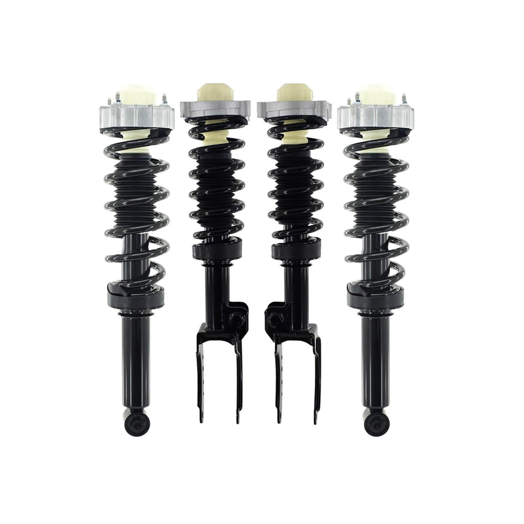PM Auto Front - Rear Set of 4 Quick Complete Strut Coil Spring Compatible With 2007-2015 Audi Q7