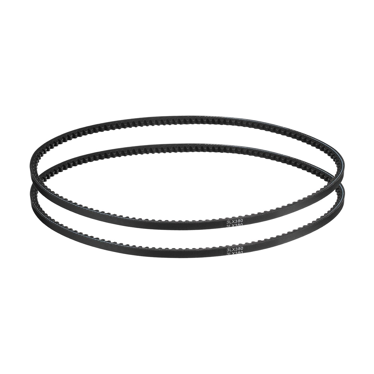 uxcell 2Pcs 3L380 Rubber V Belt, 38" Outer Circ x 0.37" Width x 0.22" Thick