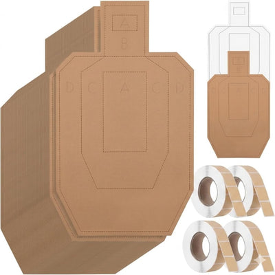 Shooting Targets for USPSA, 15/30/60/90PCS Cardboard Targets with Target Pasters, 30x18in Tactical Shooting