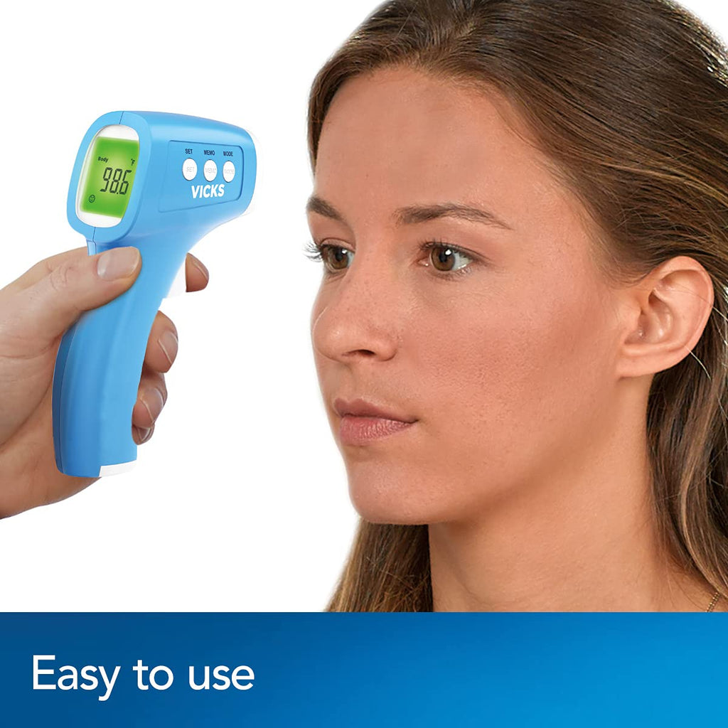 Non-Contact Infrared Thermometer for Forehead, Food & Bath, No-Touch Forehead Thermometer for Adults and Kids, Fast