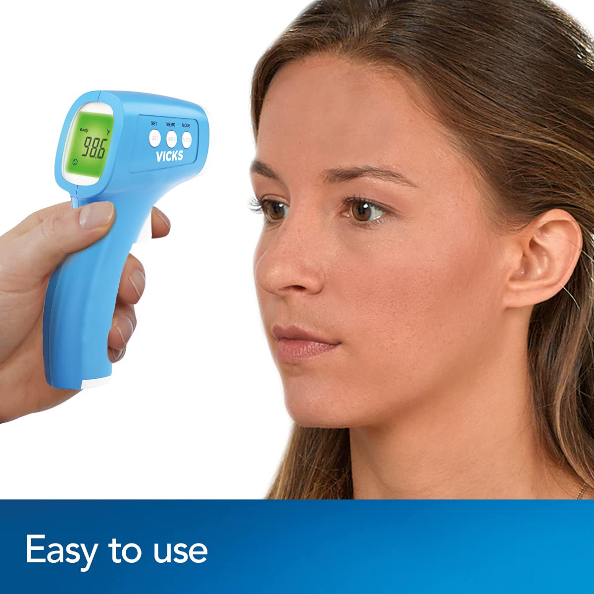 Non-Contact Infrared Thermometer for Forehead, Food & Bath, No-Touch Forehead Thermometer for Adults and Kids, Fast