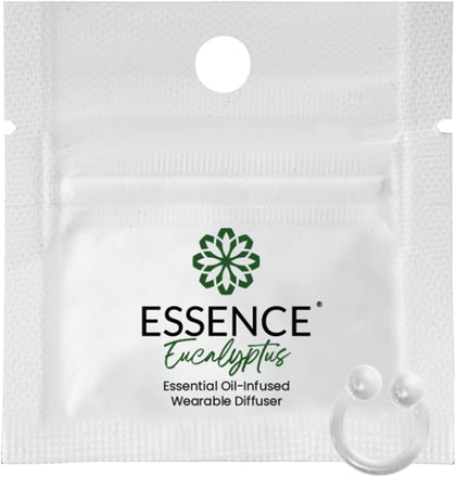 Essence Wearable Aromatherapy Nasal Diffuser – Eucalyptus Essential Oil | Nose Ring Silicone Inhaler for Stress &
