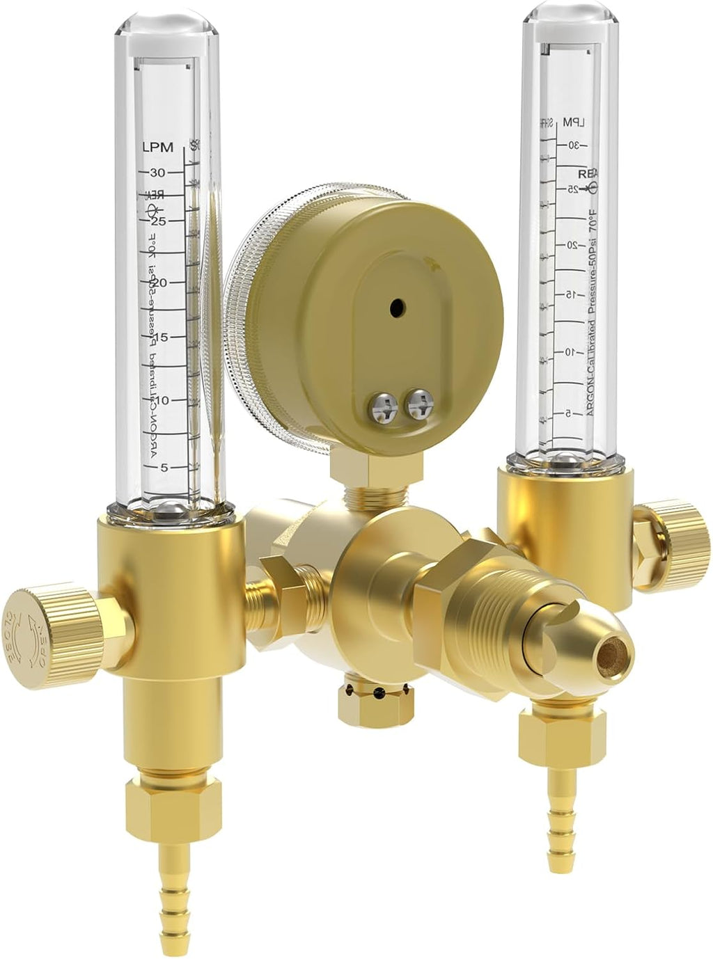 YESWELDER Dual Output Argon Regulator Flow Meter