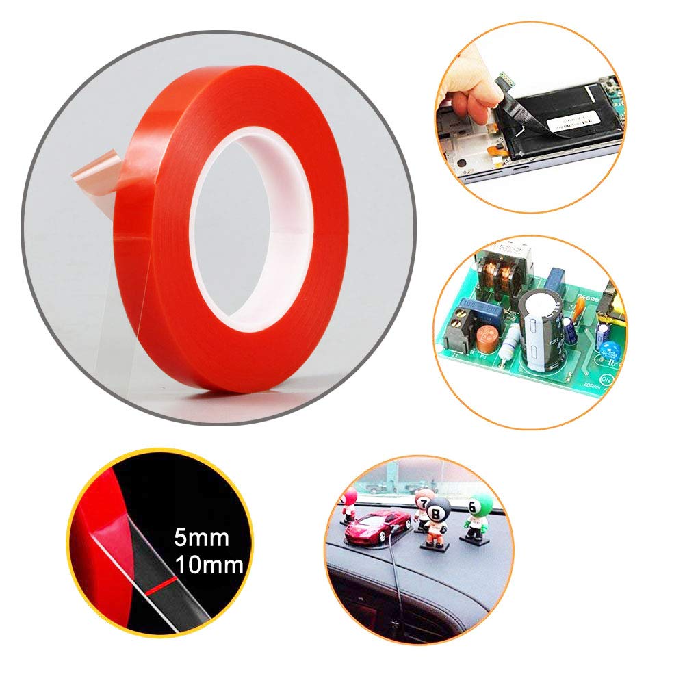 Double Sided Tape 5mm 10mm 2 Rolls x 164ft (PT510)