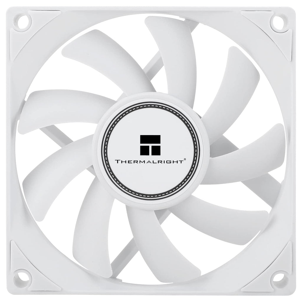 Thermalright TL-8015W CPU Cooling Fan - 80mm Slimline Computer Case Cooler, Quiet 4pin PWM, 2200RPM Speed, 15mm Slim (White)