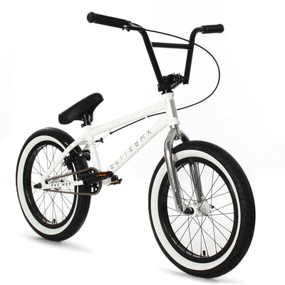 BMX Bicycle 18'', 20'' & 26'' Model Freestyle Bike - 3 Piece Crank (White, 18'')