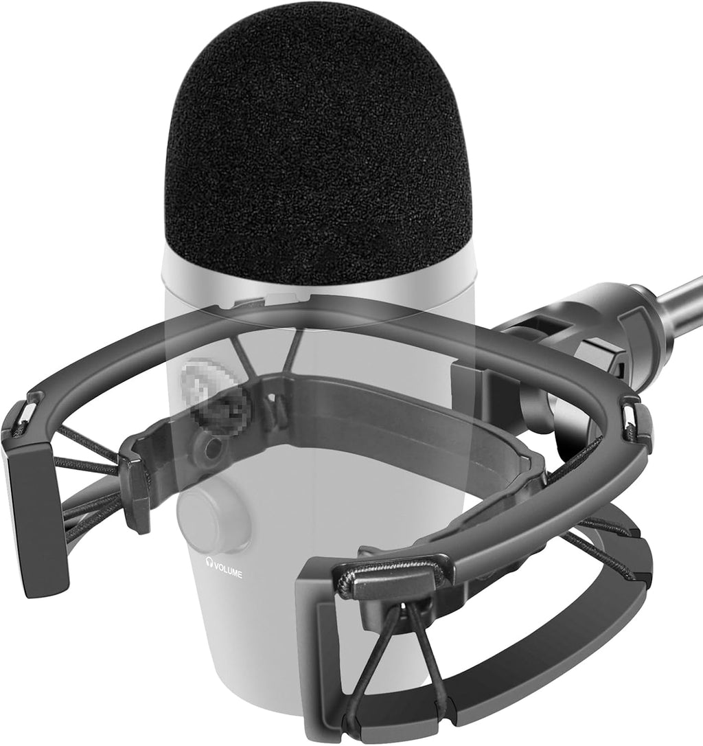 Yeti Nano Shock Mount with Pop Filter, Custom Built for Blue Yeti Nano Mic | Anti-Vibration Suspension Shock Mount